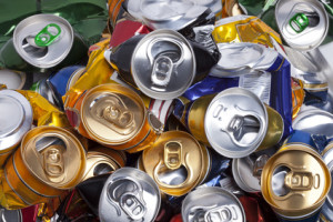 The crumpled  beer cans